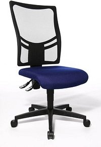 Thumbnail - Topstar Bürostuhl Net Point 10, NX200 G26 Stoff blau, Gestell schwarz