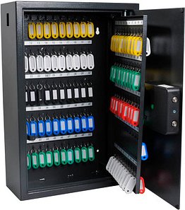 Thumbnail - pavo Schlüsseltresor grau mit 150 Haken, Elektronikschloss, 38,0 x 15,0 x 55,0 cm, 1 St.