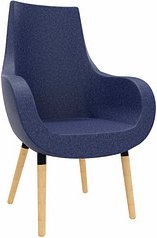 fm Besuchersessel Pirum dunkelblau buche Stoff, 1 St.