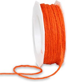 PRÄSENT Kordel Jute matt orange 2,0 mm x 25,0 m