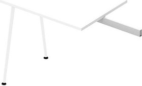 Quadrifoglio Anbautisch X3 weiß, weiß rechteckig 80,0 x 60,0 x 75,0 cm