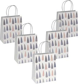 5 SIGEL Geschenktüten Pine trees Motiv 18,0 x 23,0 cm