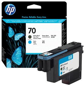 HP 70 (C9404A) schwarz matt, cyan Druckkopf