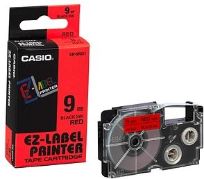 Thumbnail - CASIO Schriftband XR-9RD XR-9RD1, 9 mm schwarz auf rot, 1 St.