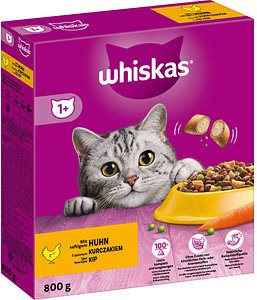 whiskas® Katzen-Trockenfutter 1+ mit Huhn 800,0 g