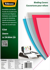 Thumbnail - Fellowes Deckfolien für Bindemappen transparent, DIN A4 0,25 mm, 100 St.