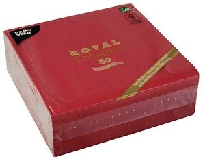 PAPSTAR Servietten bordeaux 3-lagig 40,0 x 40,0 cm, 50 St.