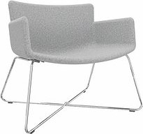 fm Sessel LODUS hellgrau chrom Stoff, 1 St.