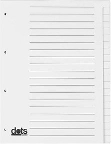 Thumbnail - dots Ordnerregister DIN A4 Vollformat blanko weiß 20-teilig, 5 Satz
