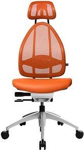 Thumbnail - Topstar Bürostuhl OPEN ART, J1700S14 Stoff orange, Gestell silber