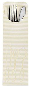 100 PAPSTAR Bestecktaschen creme 7,3 x 23,5 cm