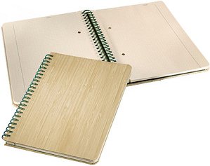 SIGEL Notizbuch Bambus ca. DIN A5 punktkariert, beige Hardcover 160 Seiten, 1 St.