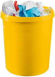 Papierkorb HAN GRIP, rund, Volumen 18 l, extra stabil, 2 Griffmulden, ohne Deckel, B 237 x T 312 x H 350 mm, Polypropyle...