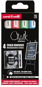 uni-ball Chalk PWE-5M Kreidemarker farbsortiert 1,0 - 2,0 mm, 4 St.