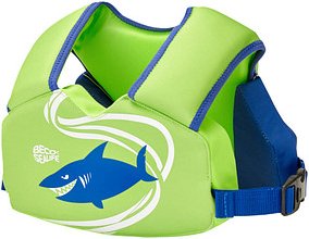 BECO unisex Kinder-Schwimmweste Sealife grün Größe individuell einstellbar