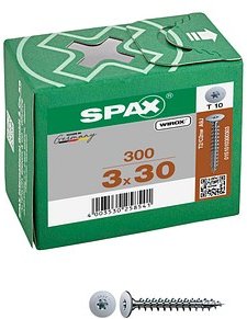 SPAX® Rückwandschrauben T10 Flachkopf WIROX 0151010300303 3 mm x 30 mm, 300 St.
