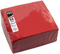 PROnappe Servietten rot 2-lagig 20,0 x 20,0 cm, 50 St.