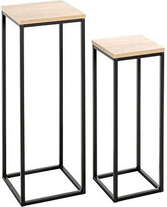 Thumbnail - HAKU Möbel Pflanzenständer-Set Watford Holz eiche, 1 Set