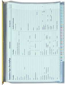 BOI Planettentaschen Kunststoff gelb DIN A4 2x Klemmleiste, 10 St.