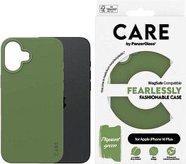 CARE by PanzerGlass® Fashionable Case Handy-Cover für Apple iPhone 16 Plus grün