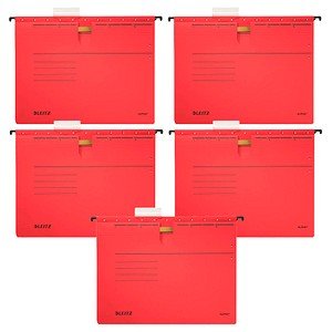 AKTION: LEITZ Hängehefter ALPHA® 1984 Karton rot DIN A4 1x kaufmännische Heftung, 5 St. mit Prämie nach Registrierung