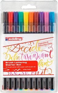 edding Starter Set 1340 Brush-Pens farbsortiert, 1 Pack