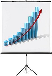 FRANKEN Stativleinwand X-tra!Line 1:1, 150 x 150 cm Projektionsfläche