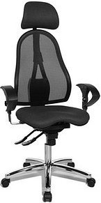 Topstar Bürostuhl Sitness 45, ST99U L52X Stoff anthrazit, Gestell chrom