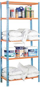 Thumbnail - Simonrack Schwerlastregal MADERCLICK SUPERPLUS 8435104937334 blau, orange 110,0 x 40,0 x 200,0 cm