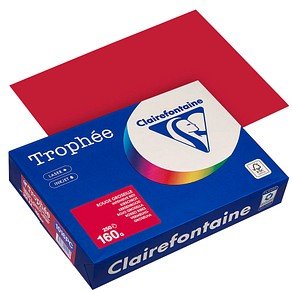 Clairefontaine Kopierpapier Trophée kirschrot DIN A4 160 g/qm 250 Blatt