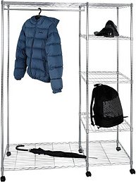 Thumbnail - HAKU Möbel Rollgarderobe 43685 silber Metall 123,0 x 181,0 cm