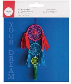 Rayher Bastelset Traumfänger rot/blau/grün