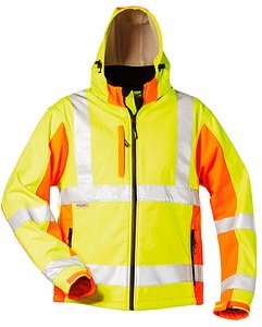 Thumbnail - elysee® unisex Warnjacke JIM gelb, orange Größe L