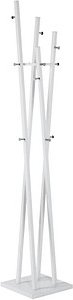 HAKU Möbel Kleiderständer 20307 weiß Metall 12 Haken 35,0 x 192,0 cm