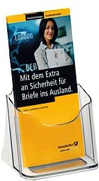 SIGEL Tischprospekthalter transparent 1/3 DIN A4 12,2 x 7,5 x 20,0 cm, 1 St.