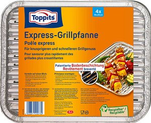 Thumbnail - 4 Toppits Aluschalen Express-Grillpfanne 28,0 x 22,0 cm