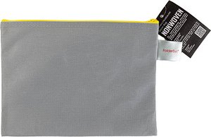 FolderSys Reißverschlussbeutel grau/gelb 0,15 mm, 1 St.