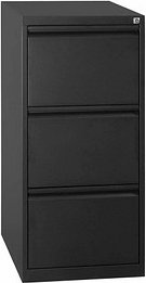 Gürkan Hängeregistraturschrank schwarz 3 Schubladen 40,0 x 62,0 x 101,0 cm