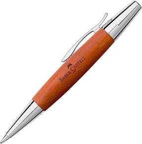 FABER-CASTELL Kugelschreiber e-motion Birnbaum rot/braun, Schreibfarbe: schwarz, 1 St.
