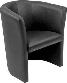 Thumbnail - Nowy Styl Besuchersessel Club schwarz beige Leder 70,0 x 63,0 x 77,0 cm, 1 St.