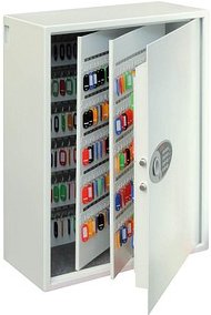 phoenix KS0035E MKII Schlüsseltresor signalweiß mit 500 Haken, Elektronikschloss, 58,0 x 28,0 x 76,0 cm, 1 St.