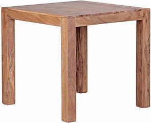 WOHNLING Esstisch akazie quadratisch, 4-Fuß-Gestell akazie, 80,0 x 80,0 x 76,0 cm