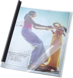 100 DURABLE Klemmschienen blau DIN A4 30 Blatt