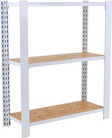 Thumbnail - Simonrack Regal OFFICLICK 8425437127267 weiß, braun 80,0 x 30,0 x 100,0 cm