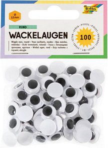 folia Wackelaugen weiß 12,0 mm Ø 12,0 mm 100 St.