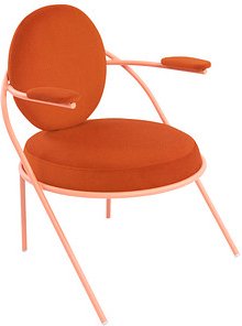 meet powered by PAPERFLOW Sessel SATURNE rost rosa Kunstleder, 1 St.