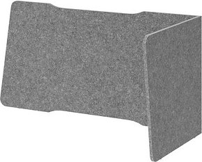 HAMMERBACHER Akustik-Tischtrennwand, grau 127,5/120,0 x 60,5 cm, 1 St.