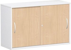 Thumbnail - geramöbel Schiebetürenschrank Flex, S-312253-BW weiß, buche 1 Fachboden 120,0 x 42,5 x 79,8 cm