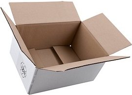 20 Nestler Wellpapp-Faltkartons 1-wellig weiß 31,5 x 22,5 x 15,7 cm Außenmaß