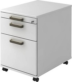 HAMMERBACHER Savona Rollcontainer weiß 3 Auszüge 42,8 x 58,0 x 59,0 cm